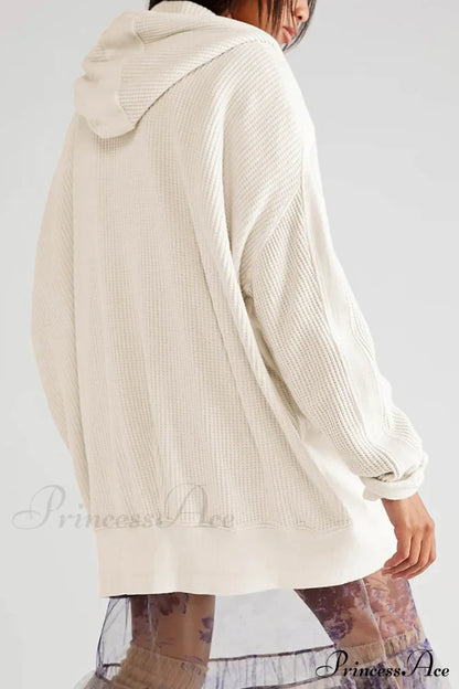 Zipper Waffle Hoodie