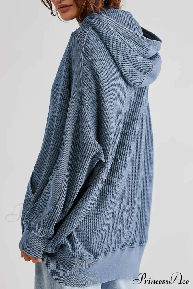 Zipper Waffle Hoodie