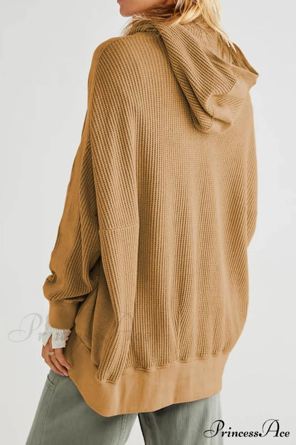 Zipper Waffle Hoodie