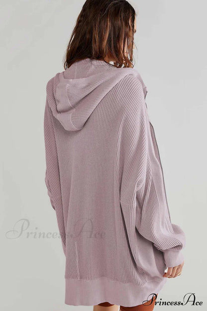 Zipper Waffle Hoodie