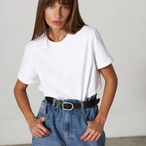 Crew Neck Cotton Tee Soft Breathable Fabric